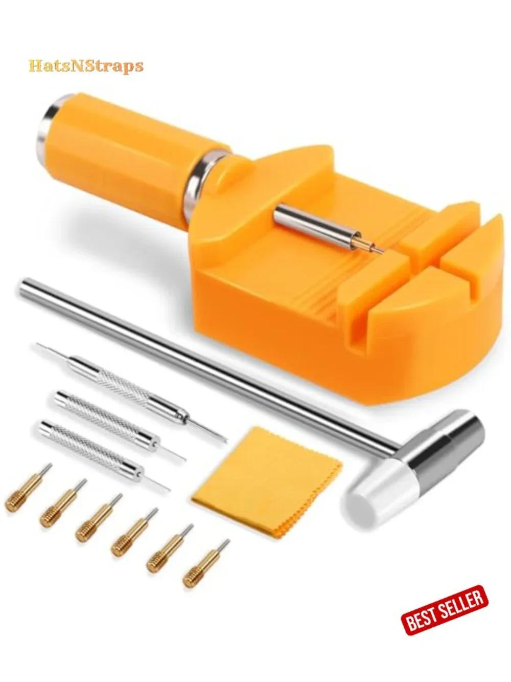 Watch Link Removal Kit with Hammer, 20 Spare Pins, Professional Repair Tool